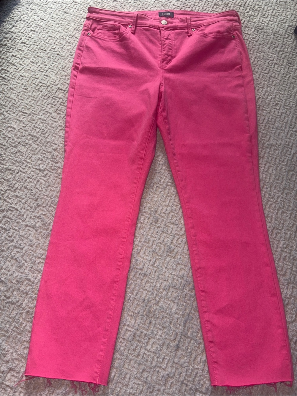 NYDJ Bright Pink Straight-Leg Jeans